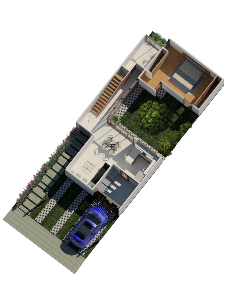 Rudin Arquitectura – Casa Flex – planta1-opción-B