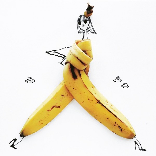 dibujo de moda con banano espacio blog