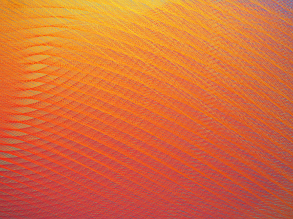 plexus arte con tela anaranjada